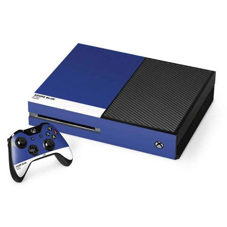 Skinit Color Palette Azure Blue Xbox One Console and Controller Bundle Skin