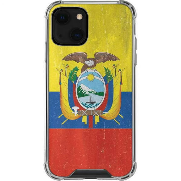 Skinit Countries of the World Ecuador Flag Distressed iPhone 13 Clear Case