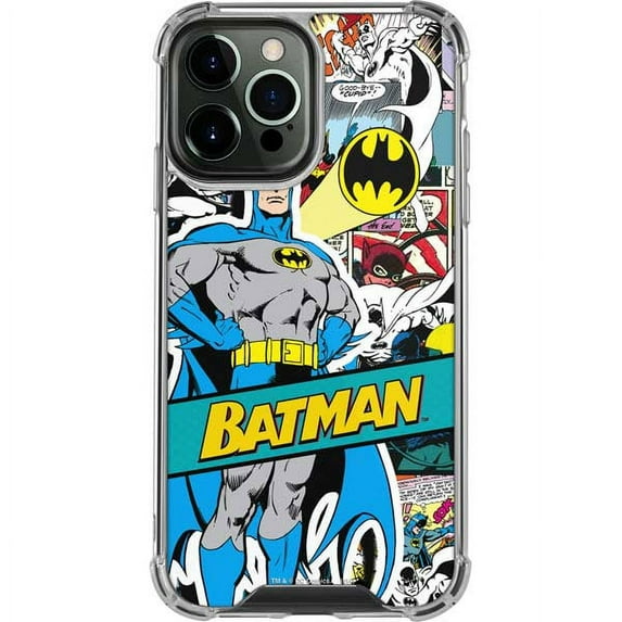 Skinit DC Comics Batman Vintage Pose Collage Art iPhone 14 Pro Max Clear Case