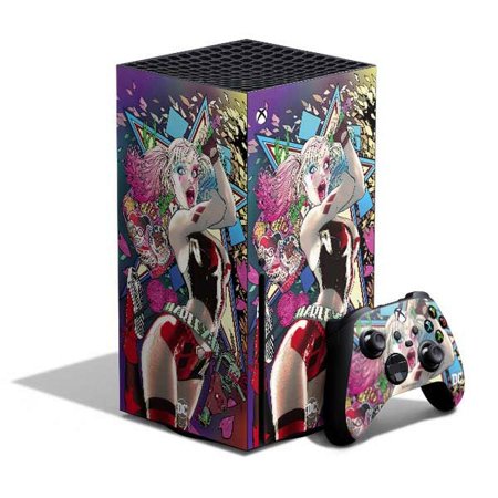 Skinit DC Comics Colorful Harley Quinn Xbox Series X Bundle Skin
