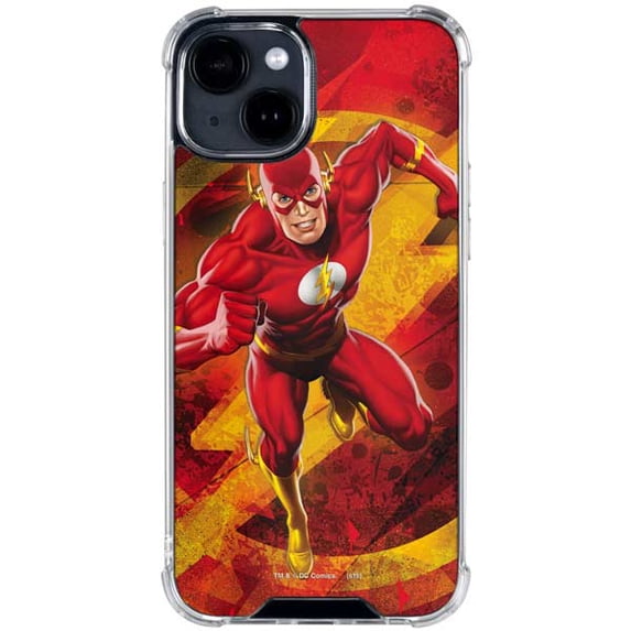 Skinit DC Comics The Flash Action Pose iPhone 14 Plus Clear Case