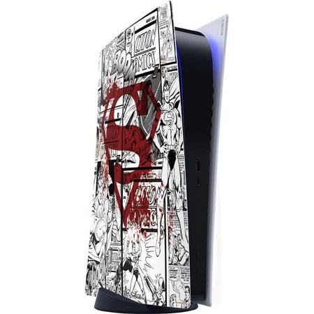Skinit DC Comics Superman Comic Logo in Red PS5 Digital Edition Console Skin