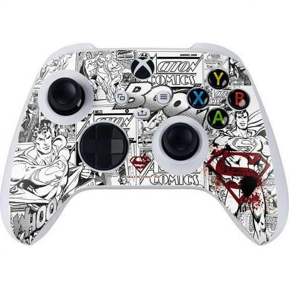 Skinit DC Comics Superman Comic Pattern Logo in Red Xbox Series S Controller Skin