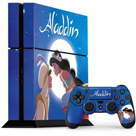 Skinit Disney Aladdin and Princess Jasmine Kiss PS4 Console and Controller Bundle Skin