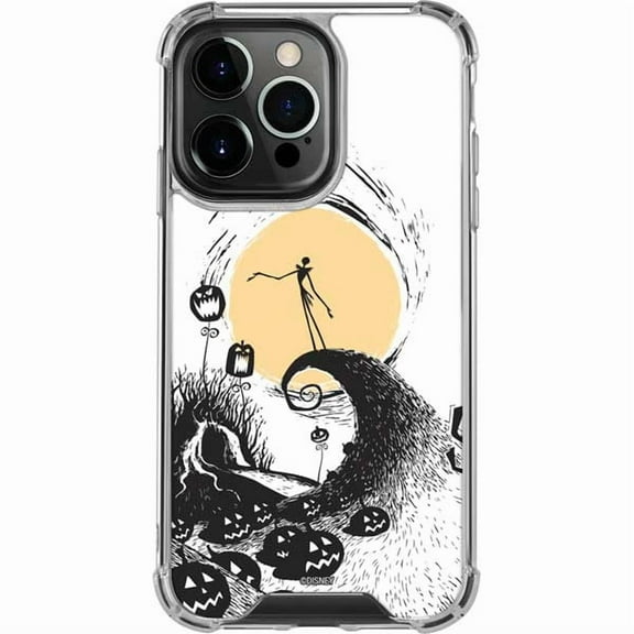 Skinit Disney The Nightmare Before Christmas Jack on Spiral Hill Art iPhone 15 Pro Clear Case