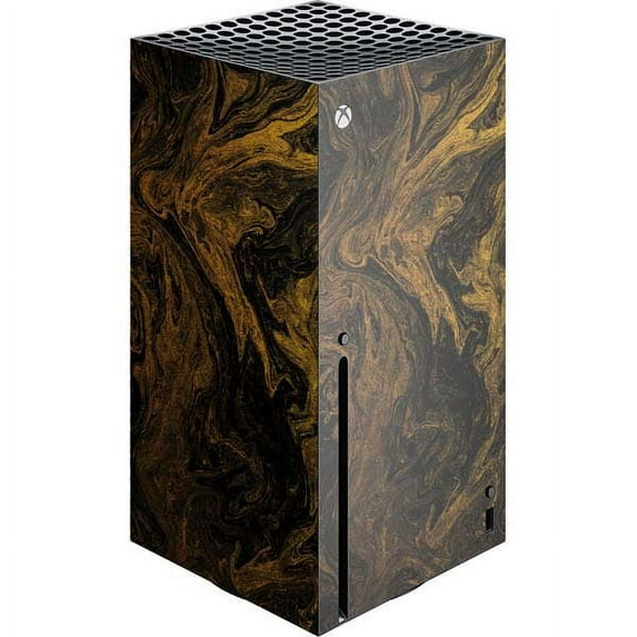 Skinit Marble Gold and Black Marble Xbox Series X Console Skin