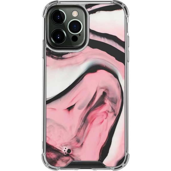 Skinit Pink Marble Ink iPhone 14 Pro Max Clear Case
