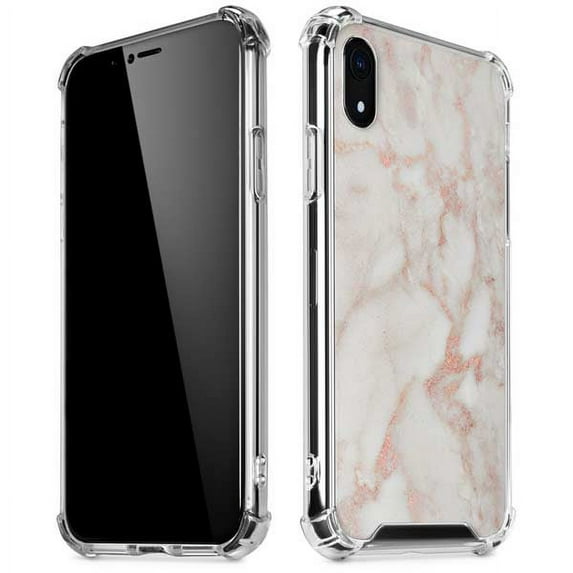 Skinit Marble Rose Gold Marble iPhone XR Clear Case