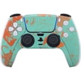 thumbnail image 1 of Skinit Turquoise and Orange Marble PS5 Controller Skin, 1 of 4