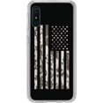 thumbnail image 1 of Skinit Military Black and White Camo American Flag Galaxy A10e Clear Case, 1 of 3