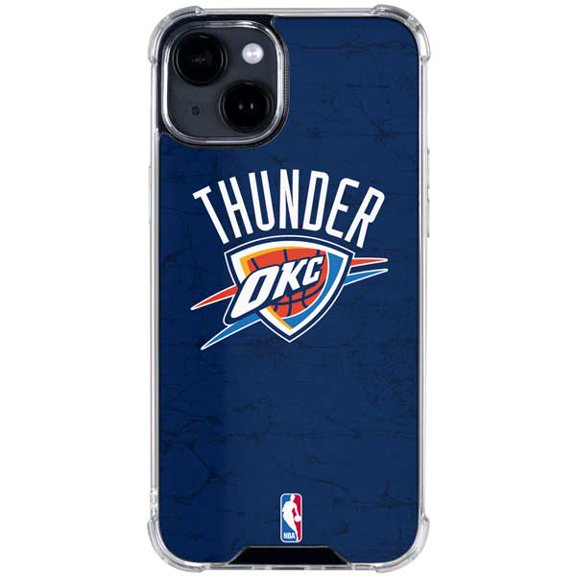 Skinit NBA OKC Thunder Distressed Blue iPhone 14 Clear Case