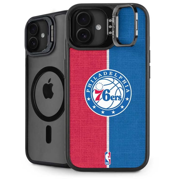 Skinit NBA Philadelphia 76ers Canvas Split iPhone 16 Plus Kickstand Case