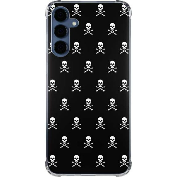 Skinit Skull and Crossbones (white) Galaxy S24 Clear Case