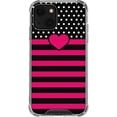 thumbnail image 1 of Skinit Stripes Polka Dots and Stripes Heart in Pink iPhone 14 Plus Clear Case, 1 of 4