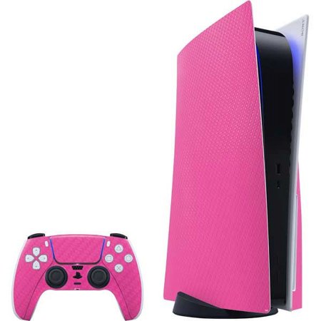 Skinit Textures Pink Carbon Fiber PS5 Bundle Skin