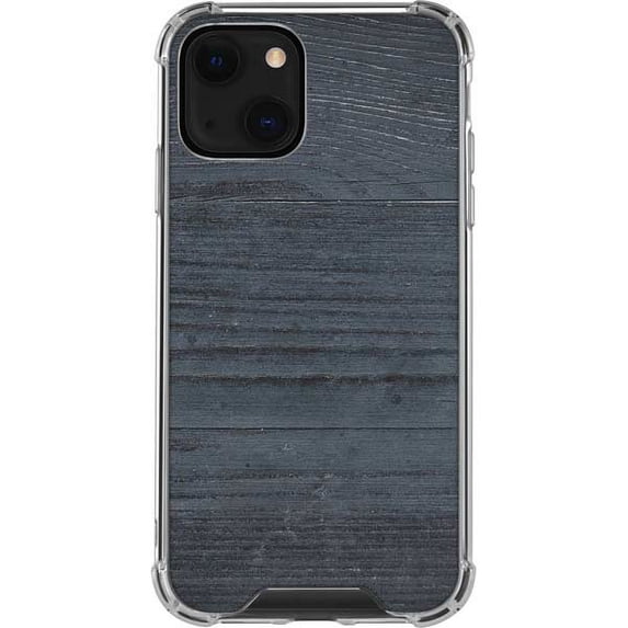 Skinit Wood Charcoal Wood iPhone 14 Plus Clear Case