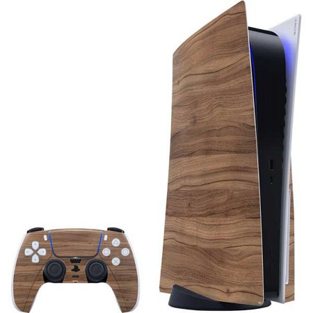 Skinit Wood Natural Walnut Wood PS5 Bundle Skin
