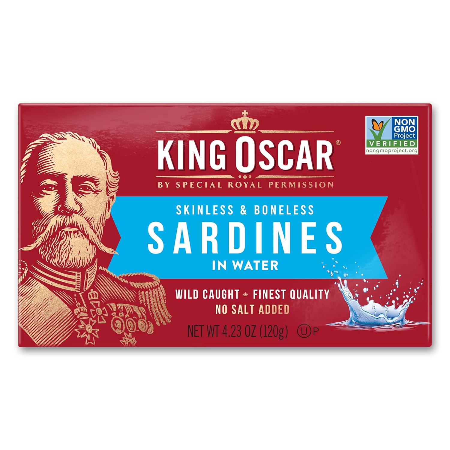 Skinless & Boneless Sardines in Water, 4.23Ounce Cans (Pack of 12