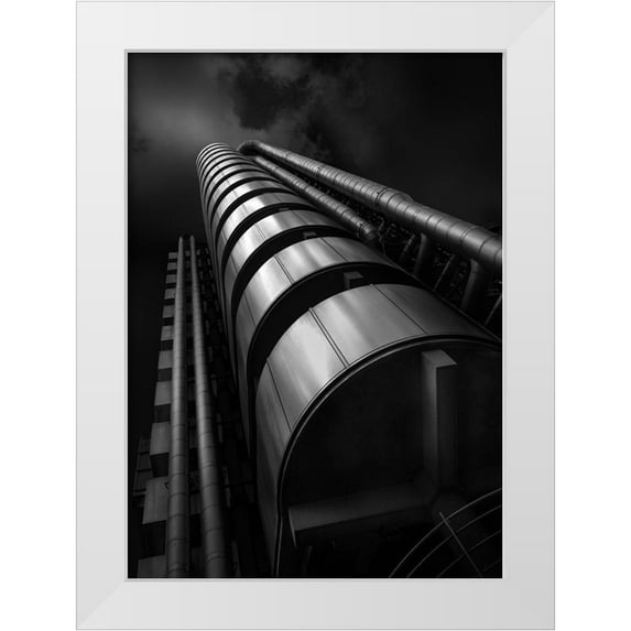 Skinlo, Arne 24x32 White Modern Wood Framed Museum Art Print Titled - Steel And Light