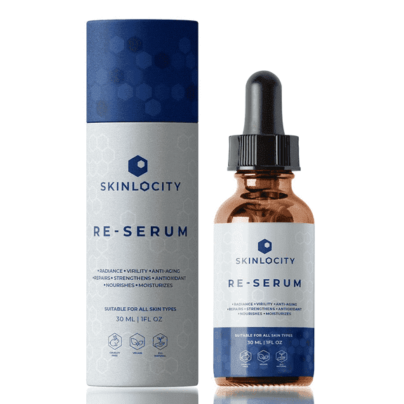 Skinlocity Re-Serum Anti-Aging Liquid Serum, Hyaluronic Acid, 1oz