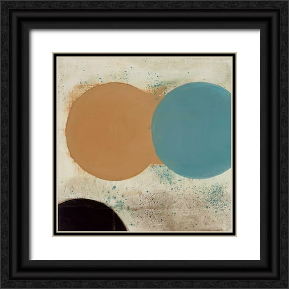 Skinner, David 12x12 Black Ornate Wood Framed with Double Matting Museum Art Print Titled - Terra Circles I