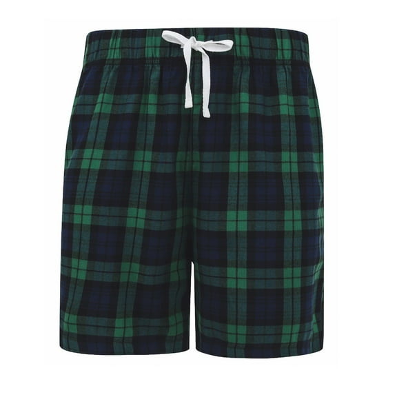 Skinni Fit Mens Tartan Lounge Shorts