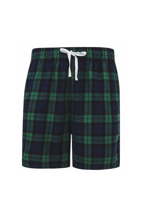 Skinni Fit Mens Tartan Lounge Shorts