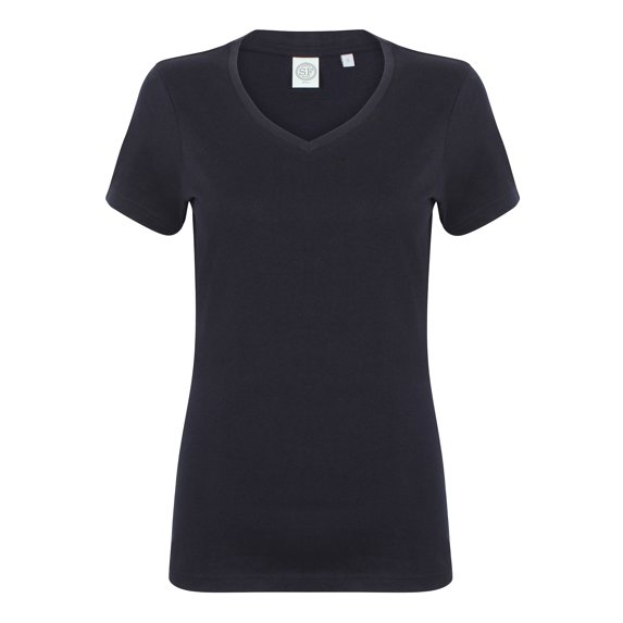 Skinni Fit Womens Feel Good Stretch V-Neck Short Sleeve T-Shirt