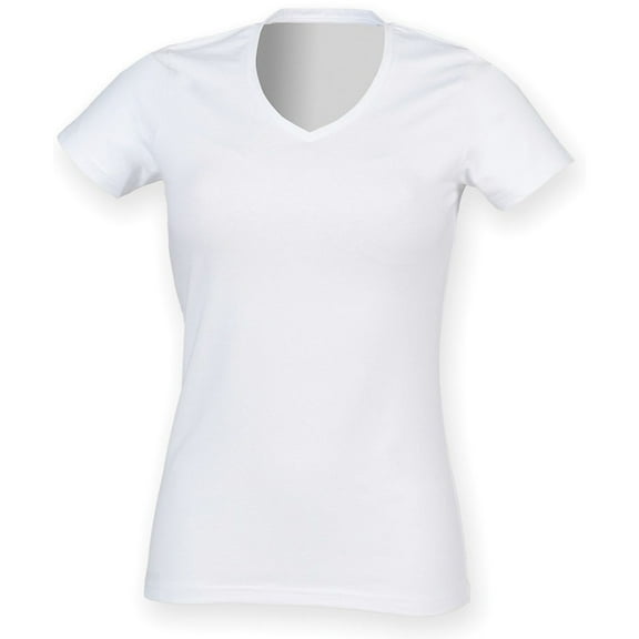 Skinni Fit Womens Feel Good Stretch V Neck T-Shirt