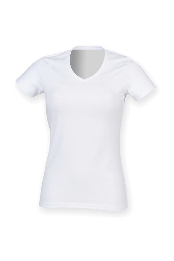 Skinni Fit Womens Feel Good Stretch V Neck T-Shirt