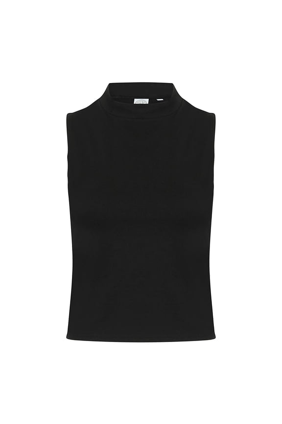 Skinni Fit Womens High Neck Crop Vest Top