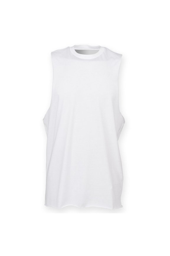 Mens High Neck Slash Armhole Vest