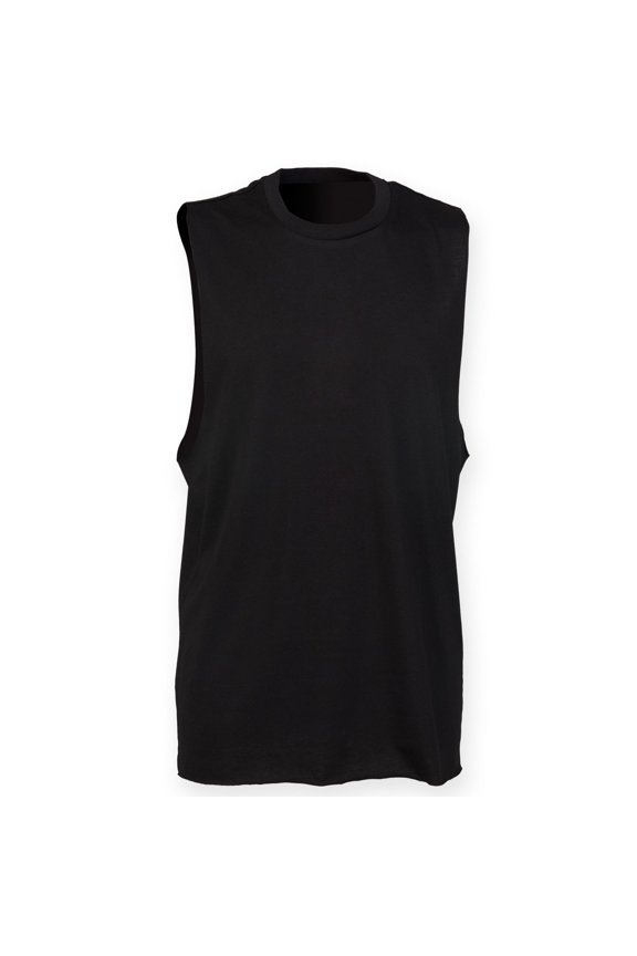 Mens High Neck Slash Armhole Vest