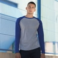 thumbnail image 1 of Skinnifit Mens Raglan Long Sleeve Baseball T-Shirt, 1 of 3