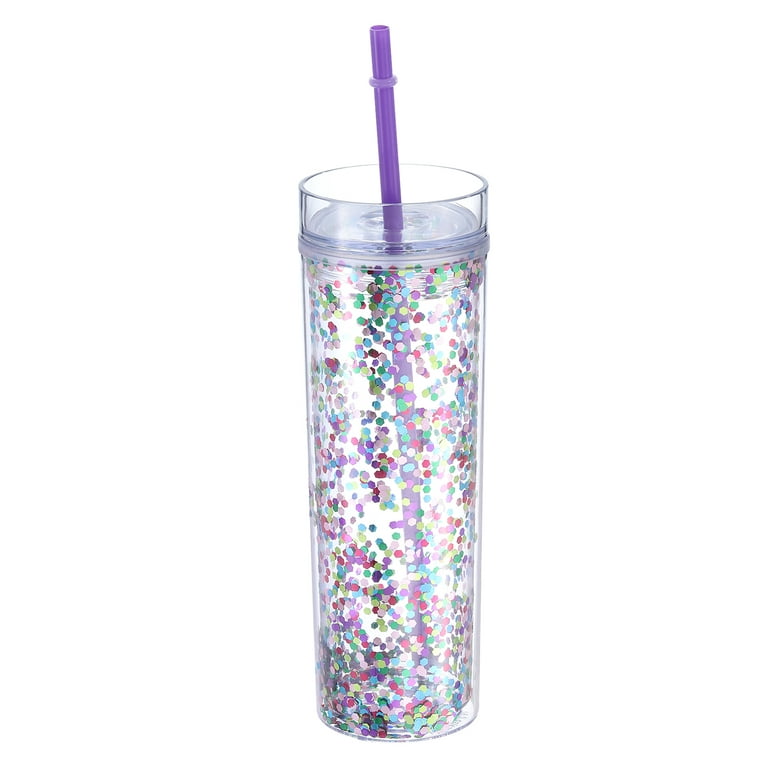 Casewin Tumblers with Lids and Straws 16 oz Clear Pastel Colored Plastic  Acrylic Travel Tumbler Cups.Double Wall Insulated Matte Reusable Tumblers