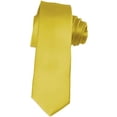 thumbnail image 1 of Skinny Baby Yellow Ties by K. Alexander 2 Inch Solid Mens Neckties, 1 of 4