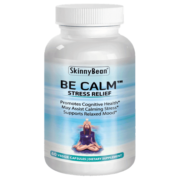 Success Chemistry Skinny Bean BE CALM Stress relief formula anxiety supplement with Herbal Blend - General Health & Wellness Support for Adults - 60 Count