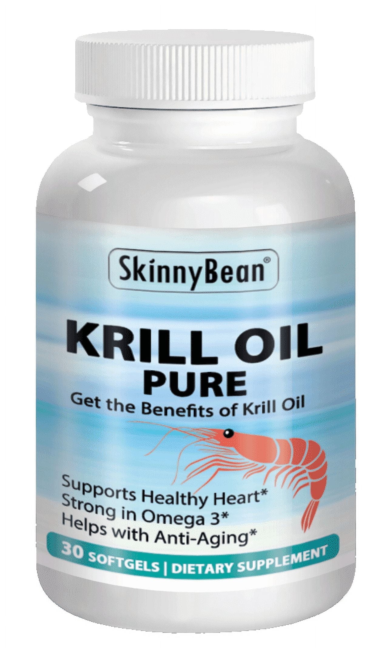 Skinny Bean Krill Oil PURE softgels vitamins extra strength supplement