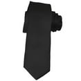 thumbnail image 1 of Skinny Black Ties by K. Alexander 2 Inch Solid Mens Neckties, 1 of 4