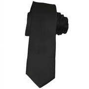 Skinny Black Ties by K. Alexander 2 Inch Solid Mens Neckties