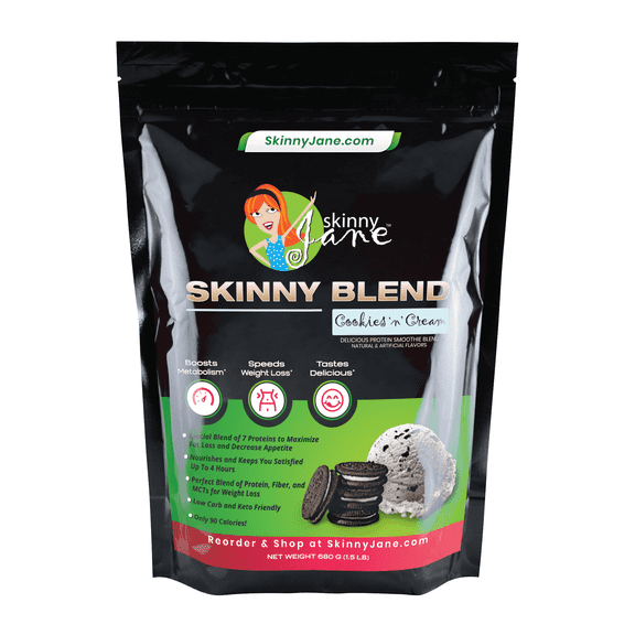 Skinny Blend - Best Tasting Protein Shake for Women - Diet Friendly - Meal Replacement - Low Carb - Weight Control Shakes - 30 Shakes (Cookies n Cream)