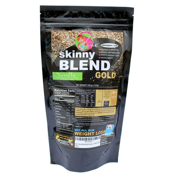 Skinny Blend Gold! Best Tasting Protein Shake for Women, Delicious Smoothie - Weight Loss - Low Carbs - Diet Supplement - Weight Control - Appetite Control (15 Servings, Vanilla)