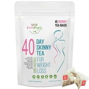 Skinny Boost 40 Day Detox Tea - Herbal Detox with Green Tea for Weight, Metabolism, Energy, Bloating