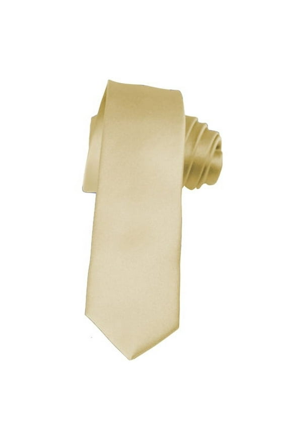 Skinny Champagne Ties by K. Alexander 2 Inch Solid Mens Neckties