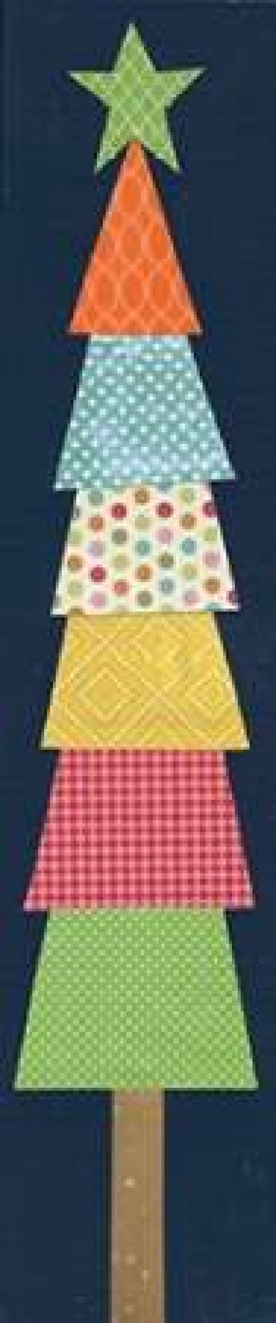 Skinny Colorful Tree - Navy Canvas Art - Alli Rogosich (8 x 24)