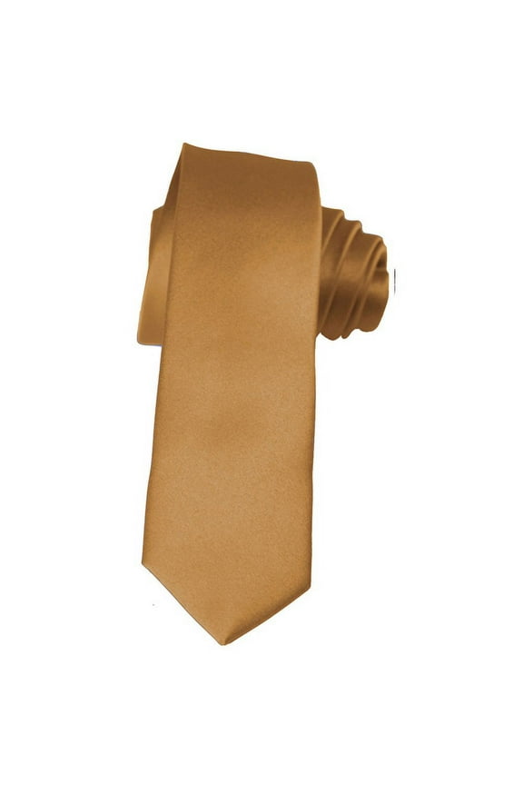 Skinny Copper Ties by 2 Inch Solid Mens Neckties