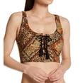thumbnail image 1 of Women's Skinny Dippers 6540305 Mazie Felicity Lace Up Crop Swim Top (Black S), 1 of 2