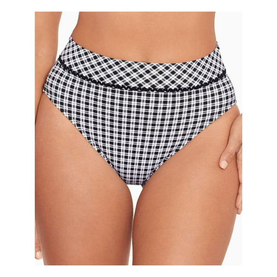 Skinny Dippers Womens Sophie Plaid High Waist Swim Bottom Separates