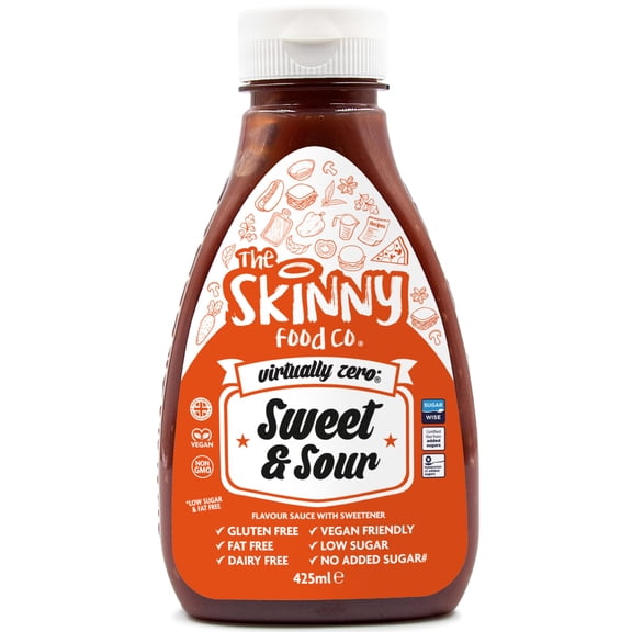 Skinny Food Co Sugar Free Sweet & Sour Sauce 425ml - Vegan & Keto-Friendly