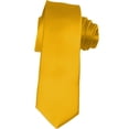 thumbnail image 1 of Skinny Golden Yellow Ties by 2 Inch Solid Mens Neckties, 1 of 4